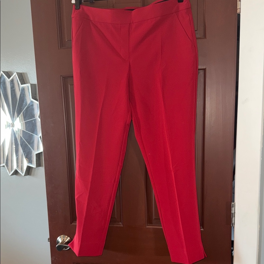 Dress Barn Bold Red Cropped Pants